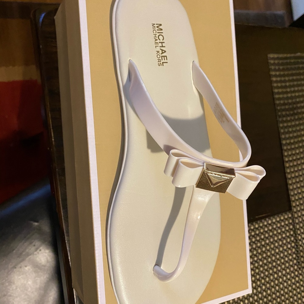 Michael kors caroline jelly thong , used one time